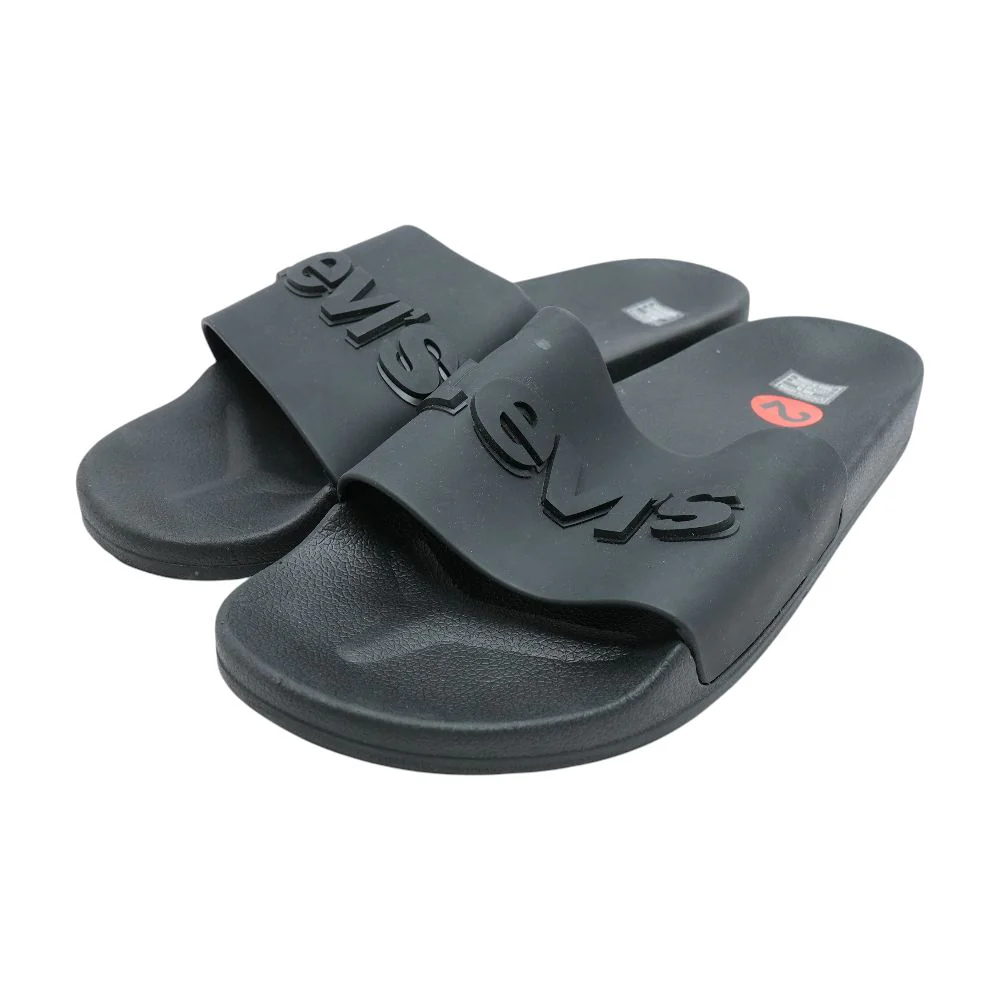 Black Casual Slide Sandals