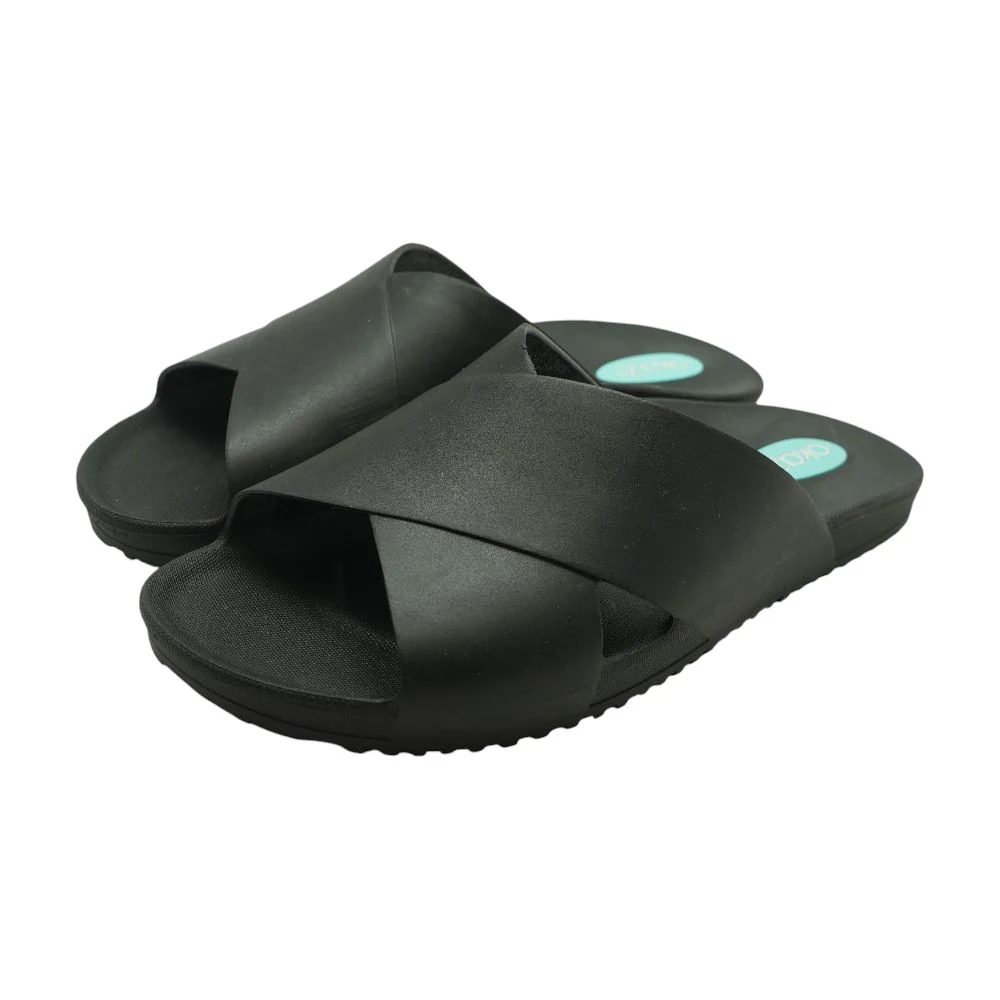 Black Casual Slide Sandals