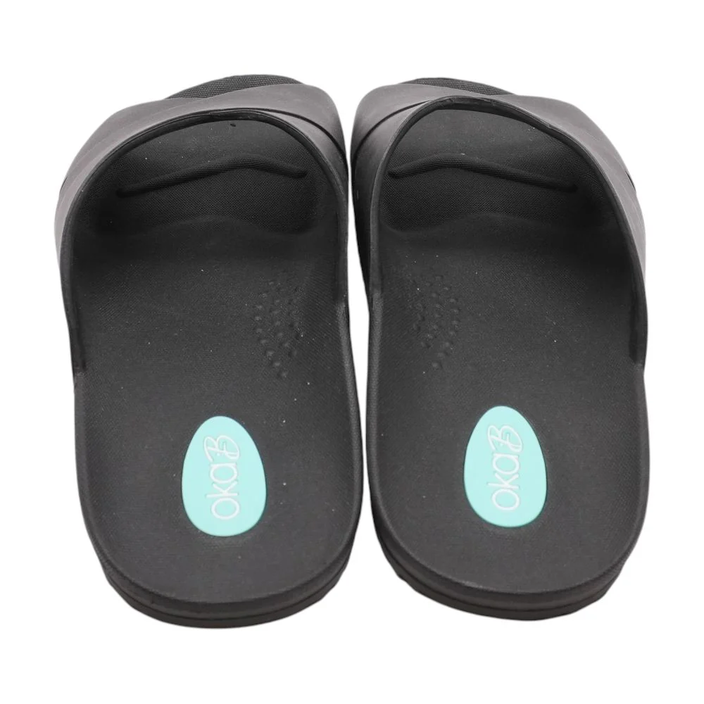 Black Casual Slide Sandals - Image 2