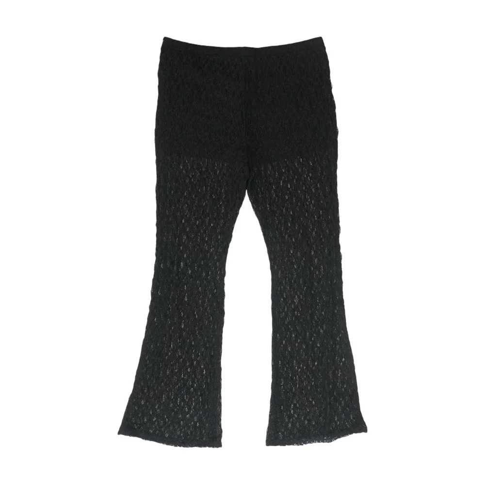 Black Casual Wide Leg Pants - Image 2