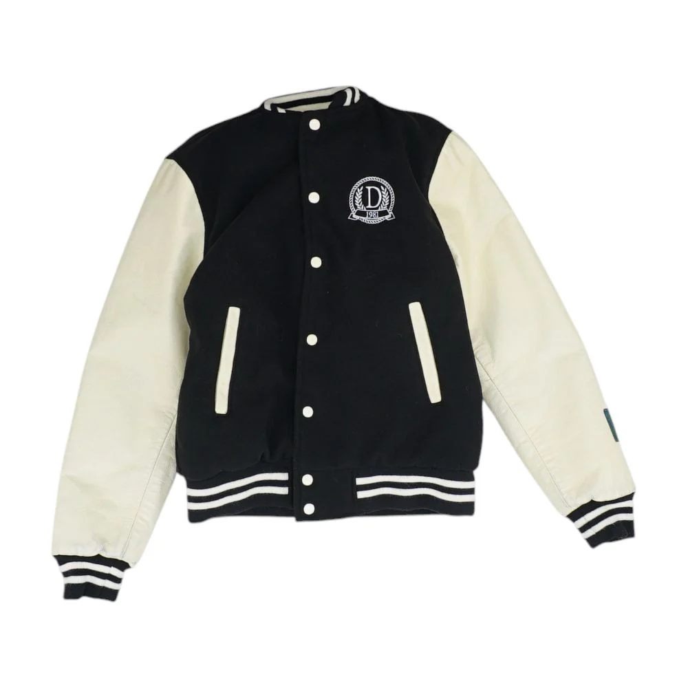Black Color Block Varsity Jacket