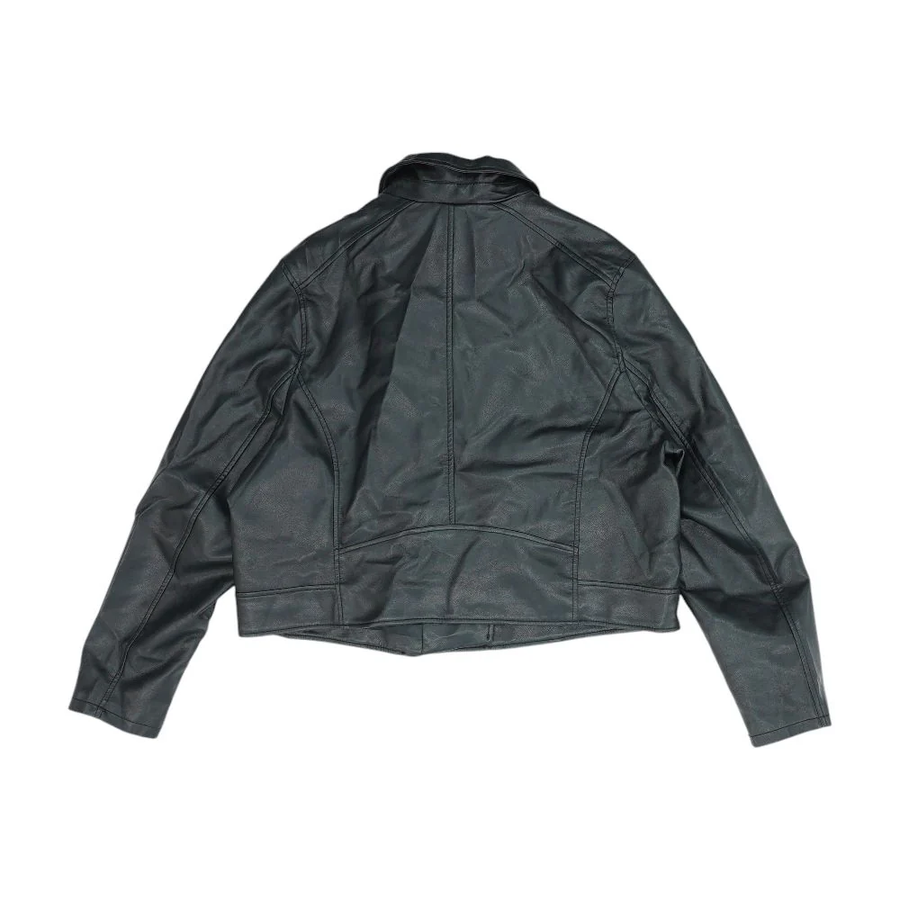 Black Faux Leather Jacket - Image 2