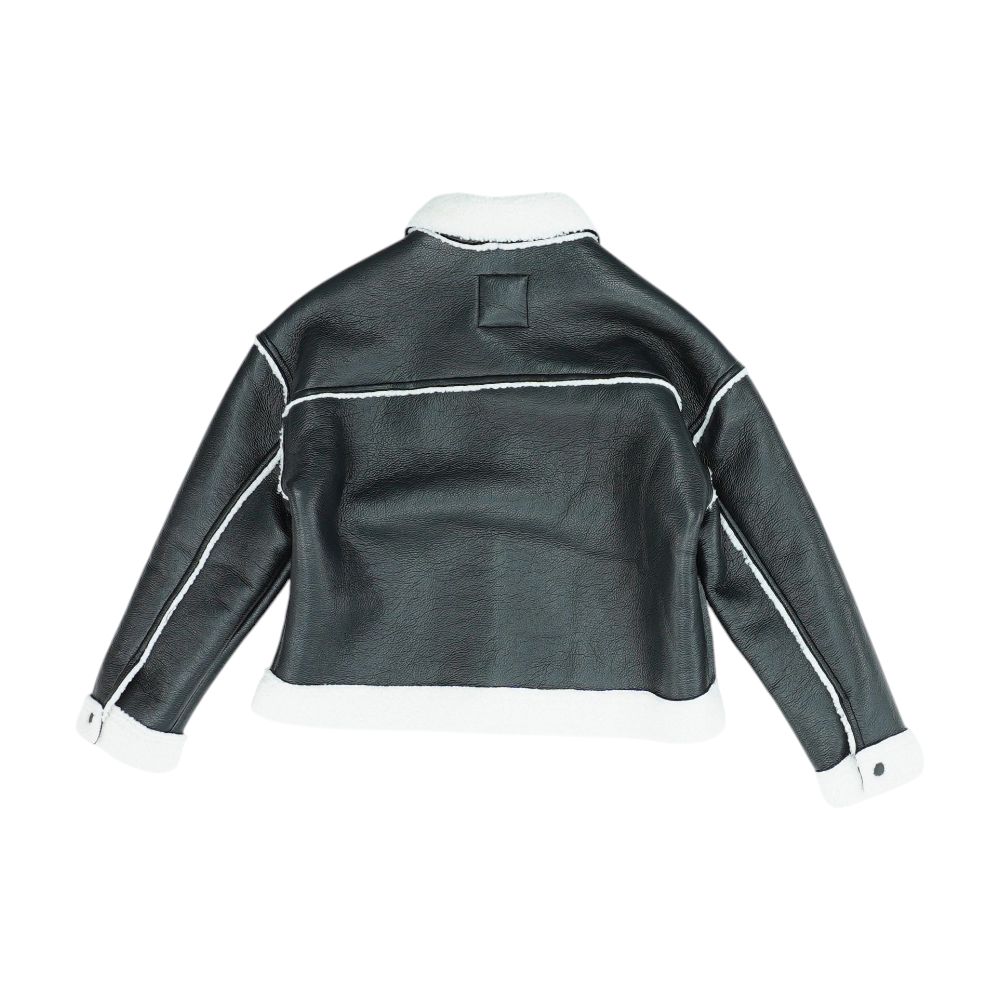 Black Faux Leather Jacket - Image 2