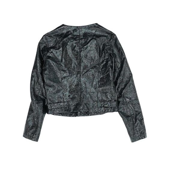 Black Faux Leather Jacket - Image 2