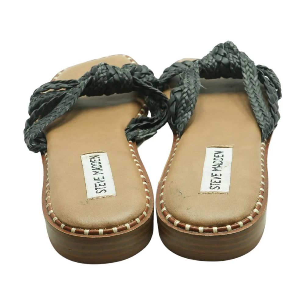 Black Flat Sandals - Image 2
