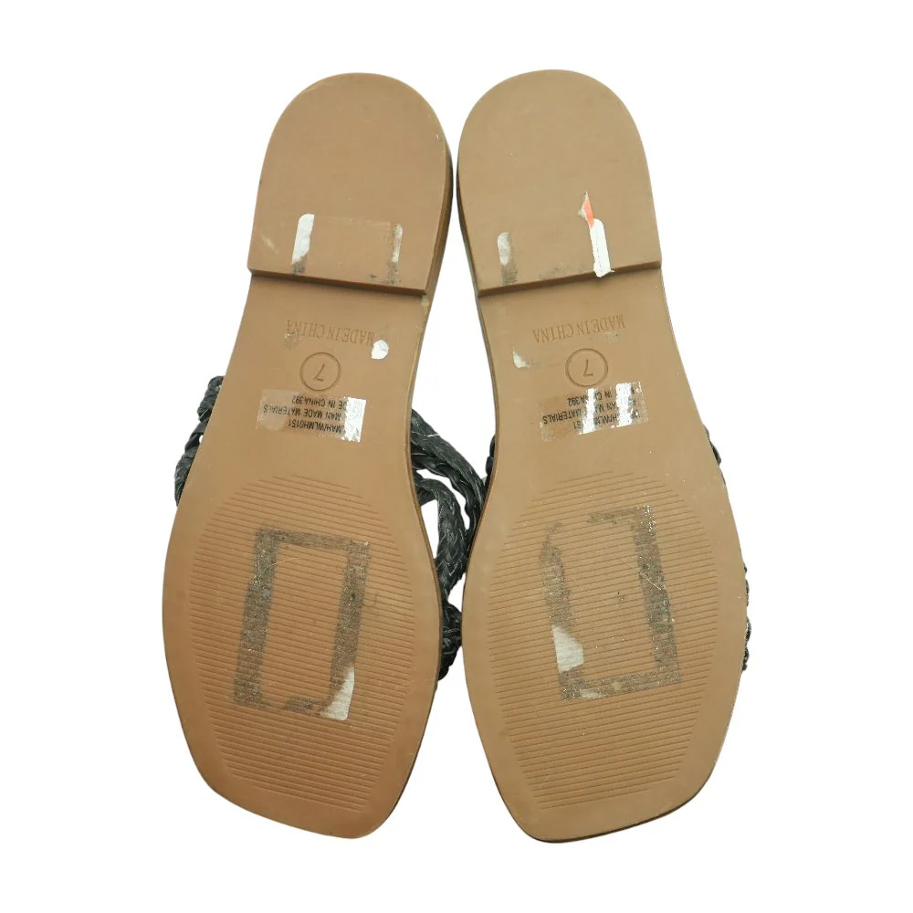 Black Flat Sandals - Image 3