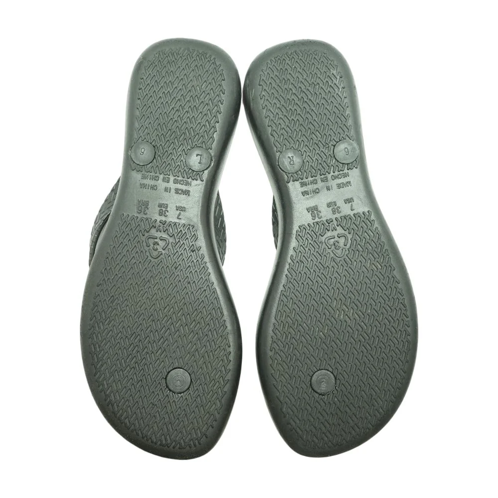 Black Flip Flop Sandals - Image 3