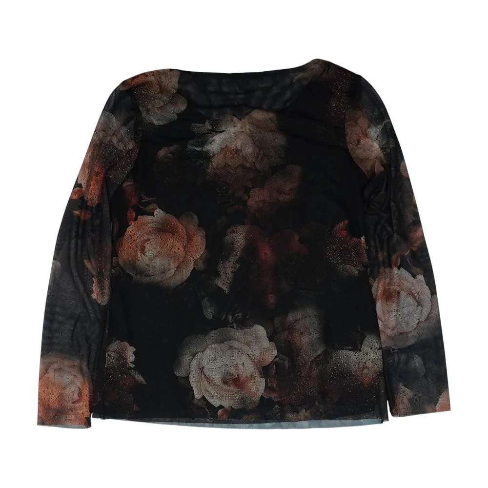 Black Floral Blouse - Image 2
