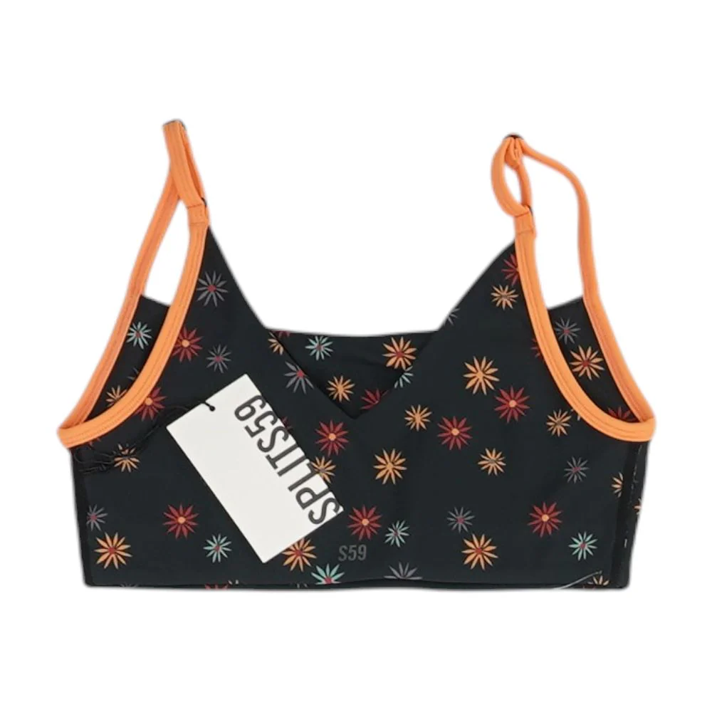 Black Floral Bra - Image 2