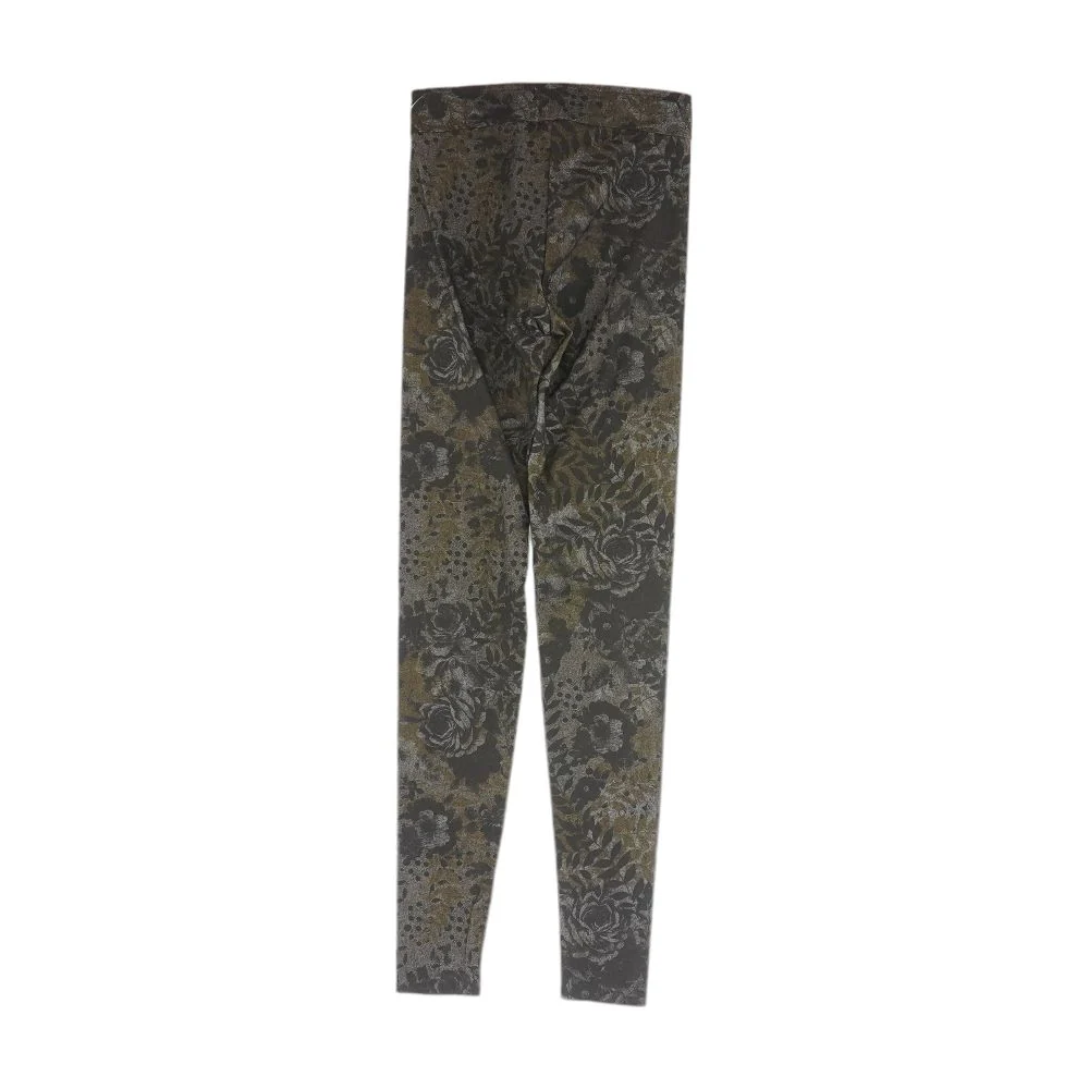 Black Floral Leggings - Image 2