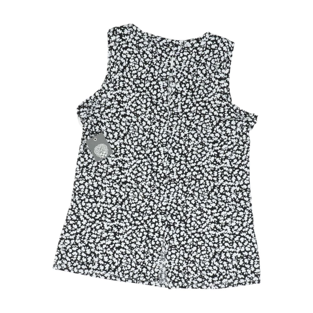 Black Floral Sleeveless Blouse - Image 4