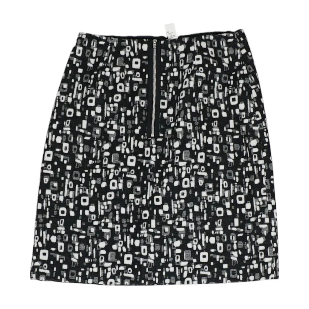 Black Geometric Midi Skirt - Image 2