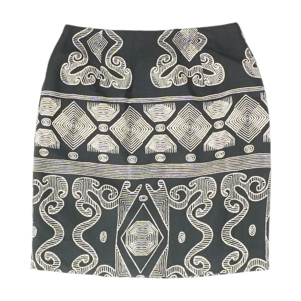 Black Geometric Mini Skirt - Image 2