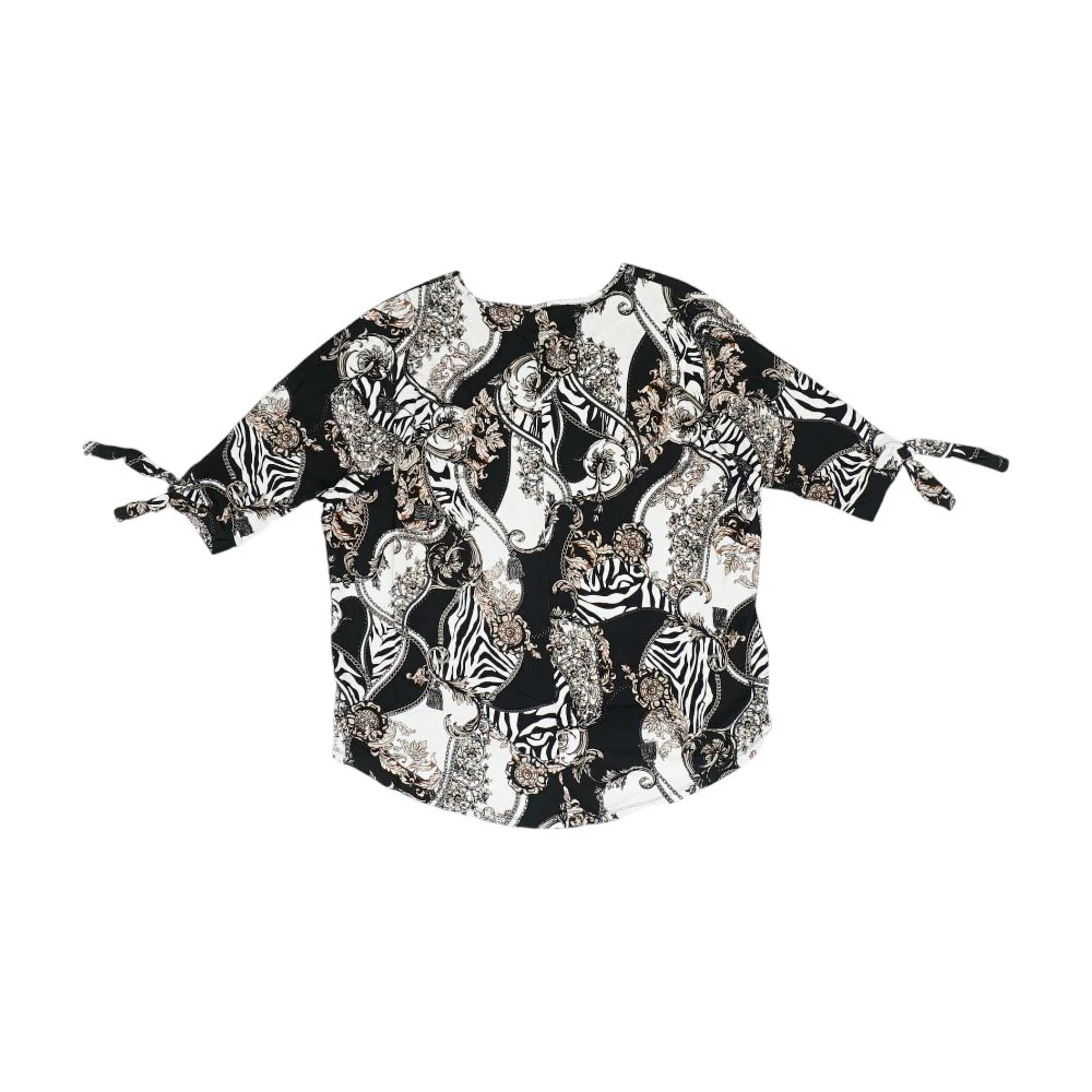 Black Graphic Blouse - Image 2
