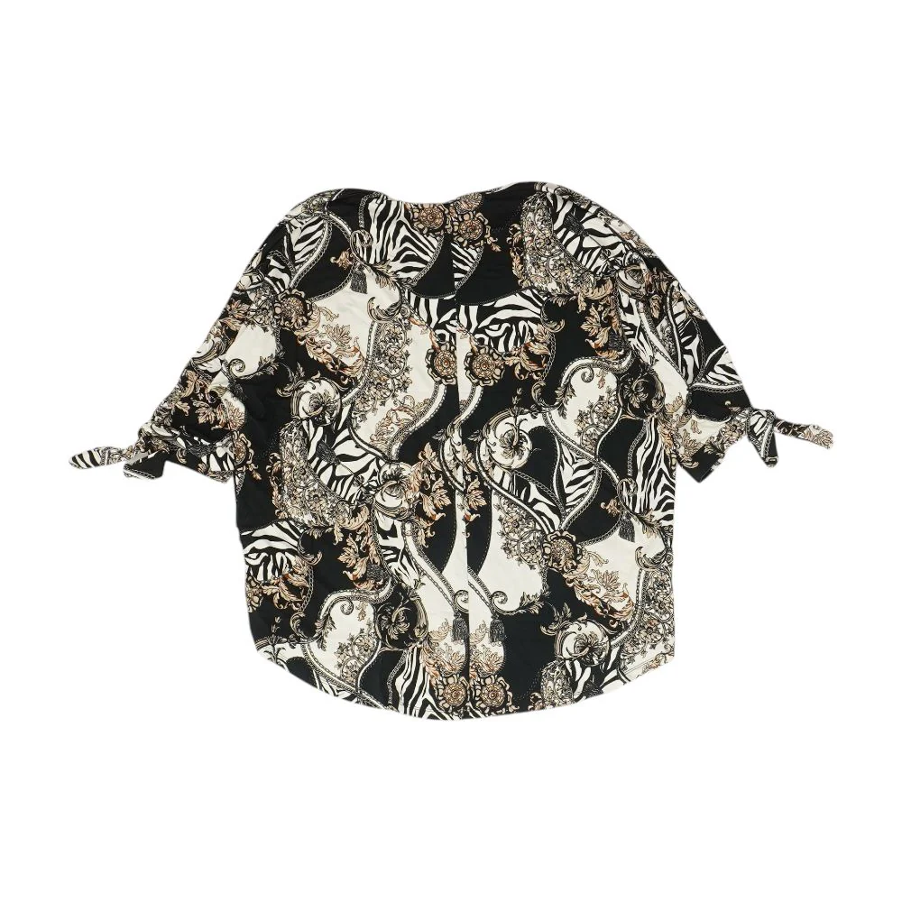 Black Graphic Blouse - Image 2