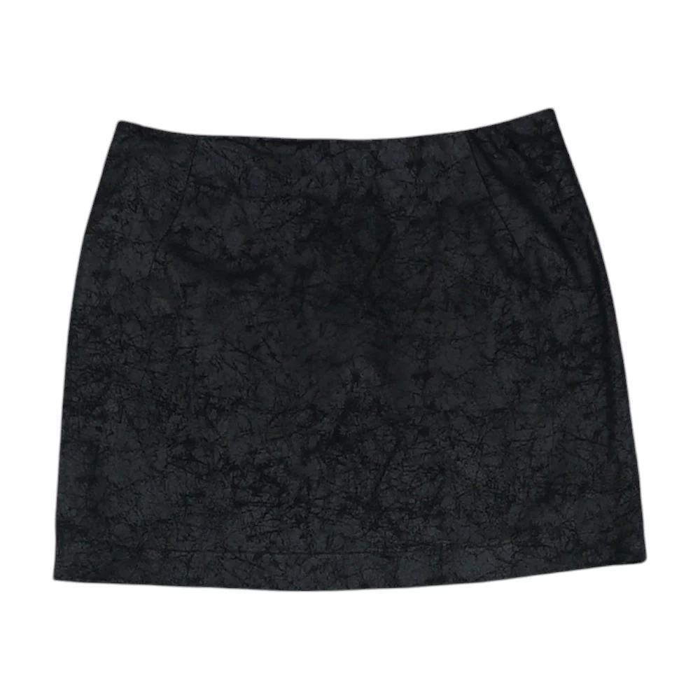 Black Graphic Mini Skirt