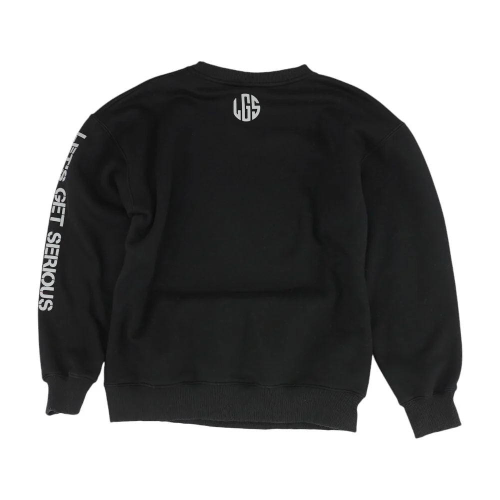 Black Graphic Sweatshirt Pullover - Image 2