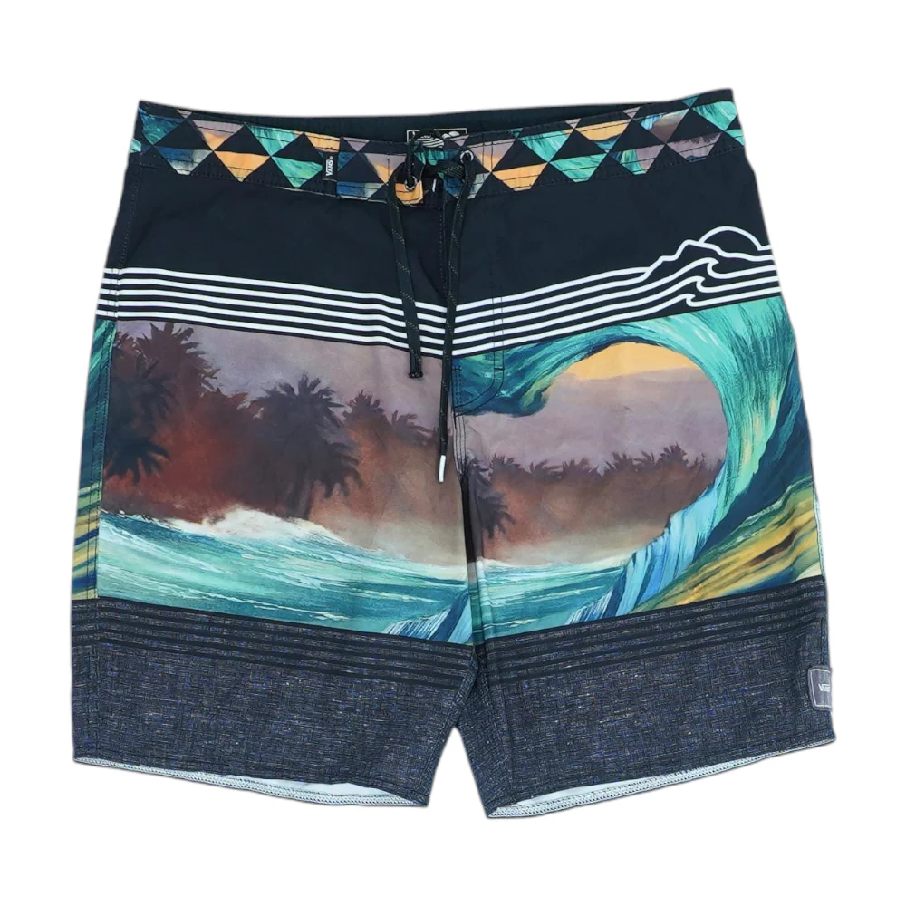 Black Graphic Swim Bottom
