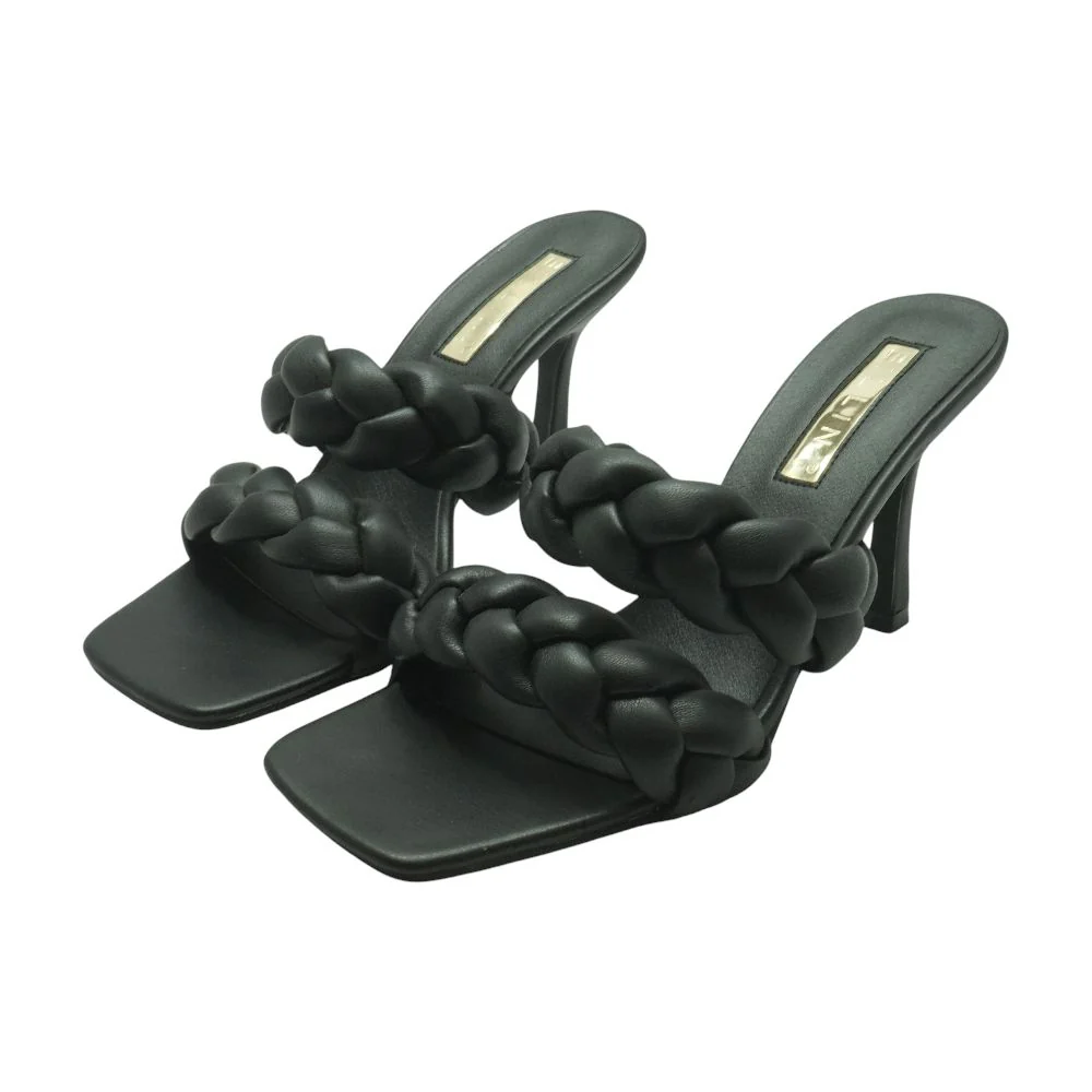 Black Heeled Sandals