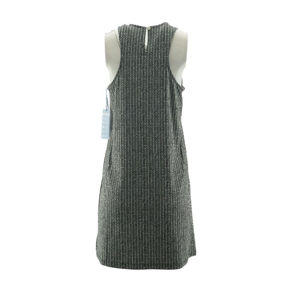 Black Herringbone Mini Dress - Image 2