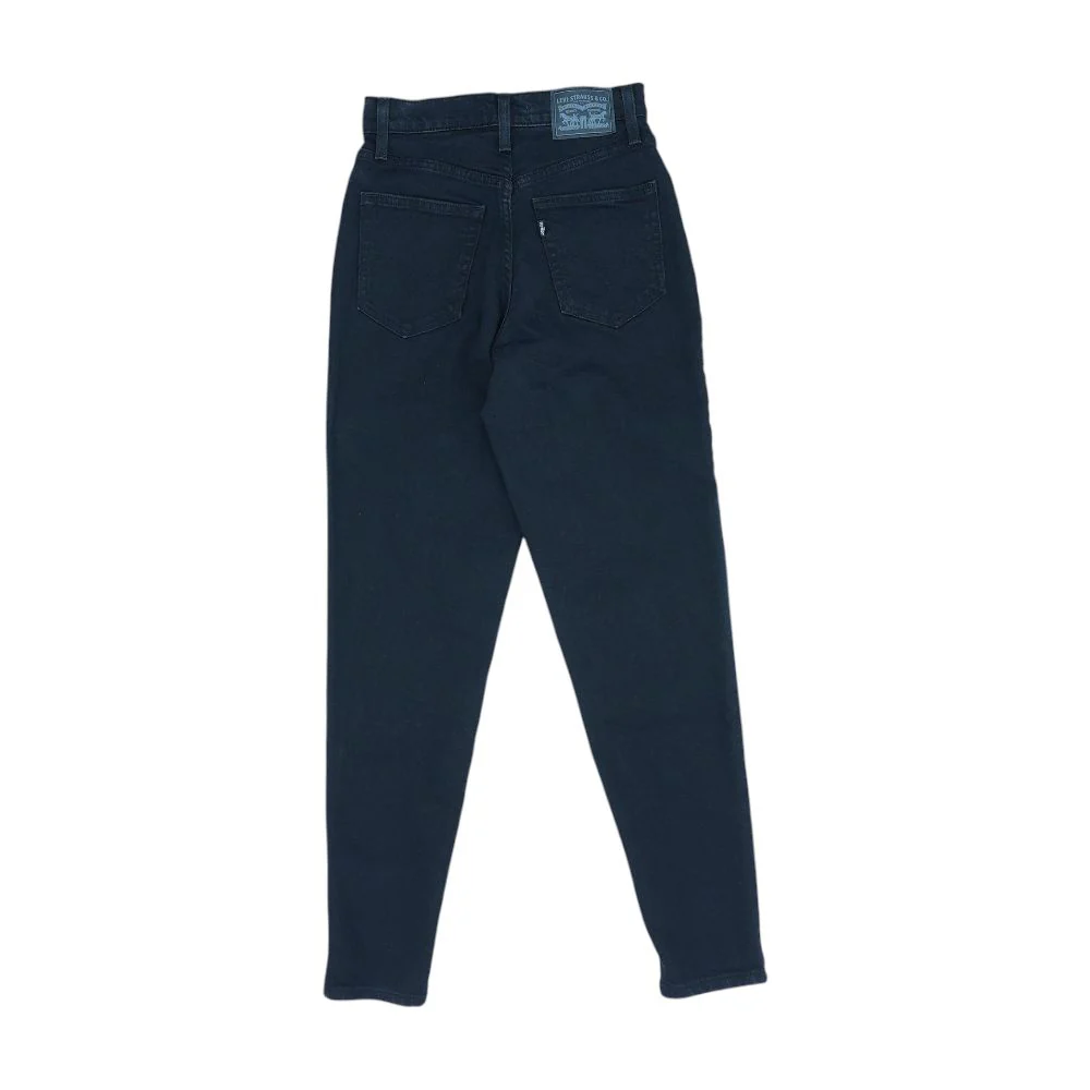 Black High Rise Mom Jeans - Image 2