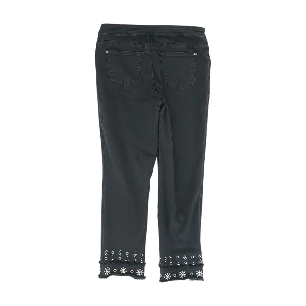 Black High Rise Straight Leg Jeans - Image 2