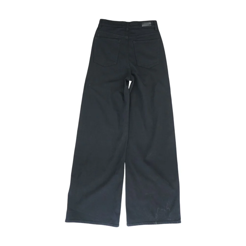 Black High Rise Wide Leg Jeans - Image 2