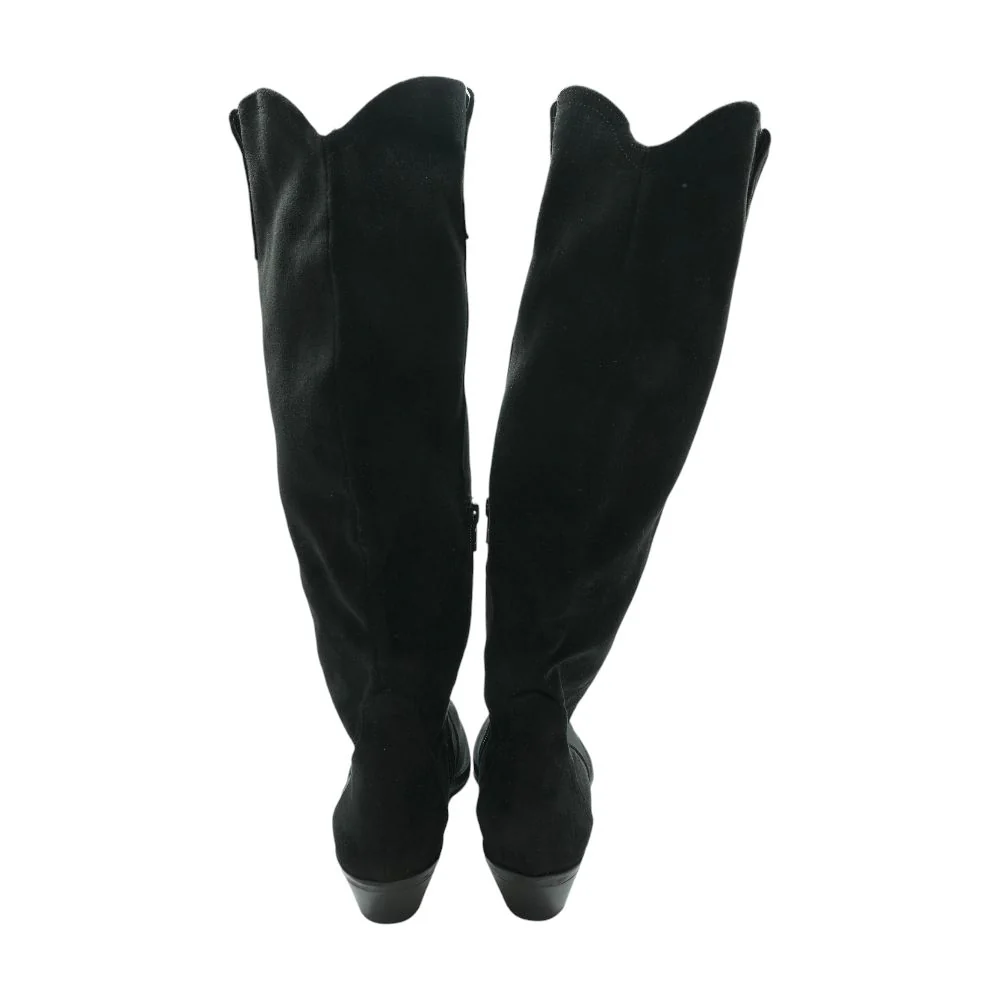 Black Knee High Boots - Image 2