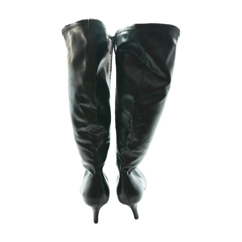 Black Knee High Boots - Image 2