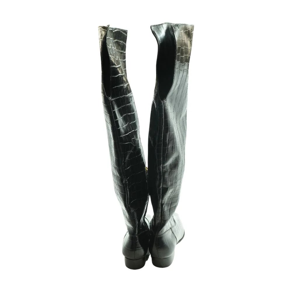 Black Knee High Boots - Image 2