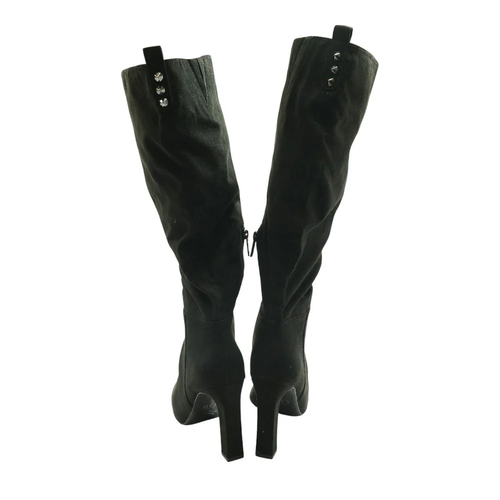 Black Knee High Boots - Image 2