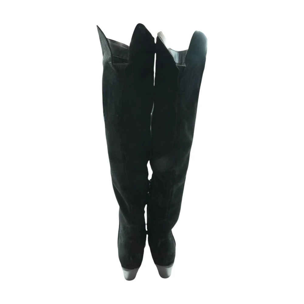 Black Knee High Boots - Image 2