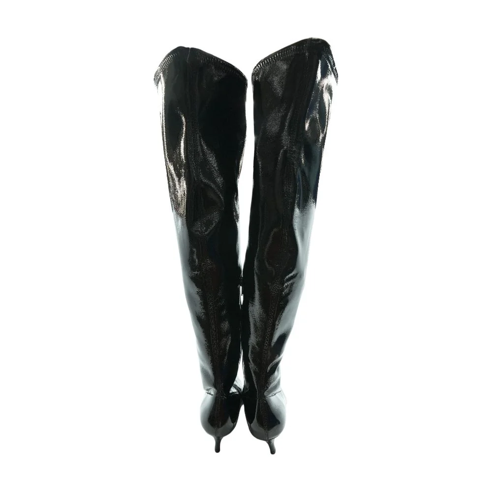Black Knee High Boots - Image 2