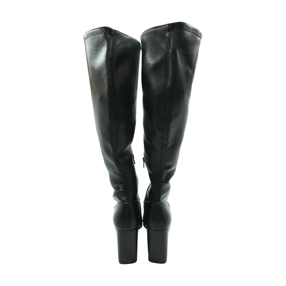 Black Knee High Boots - Image 2