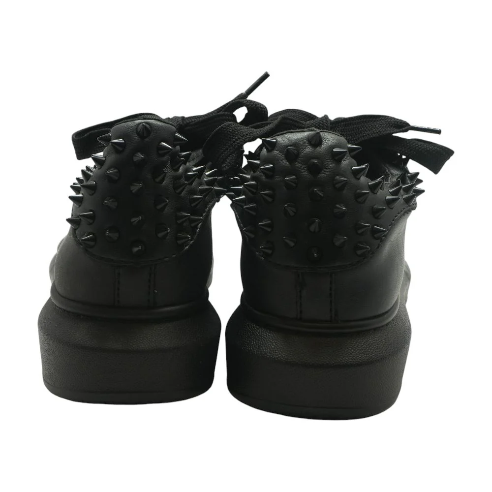 Black Lace Up Casual Shoes - Image 2