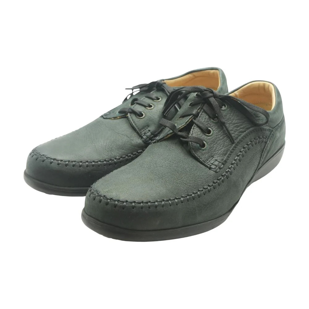 Black Leather Derby/oxford Dress Shoes
