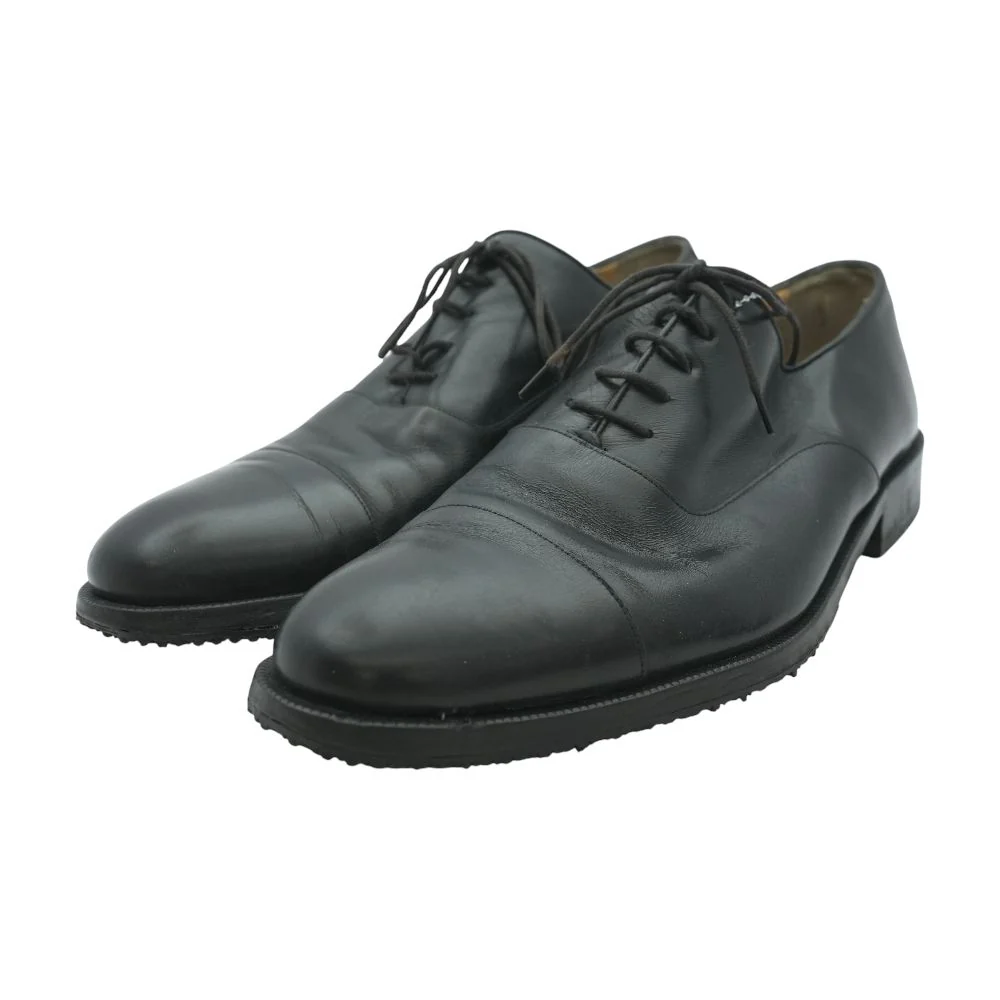 Black Leather Derby/oxford Dress Shoes