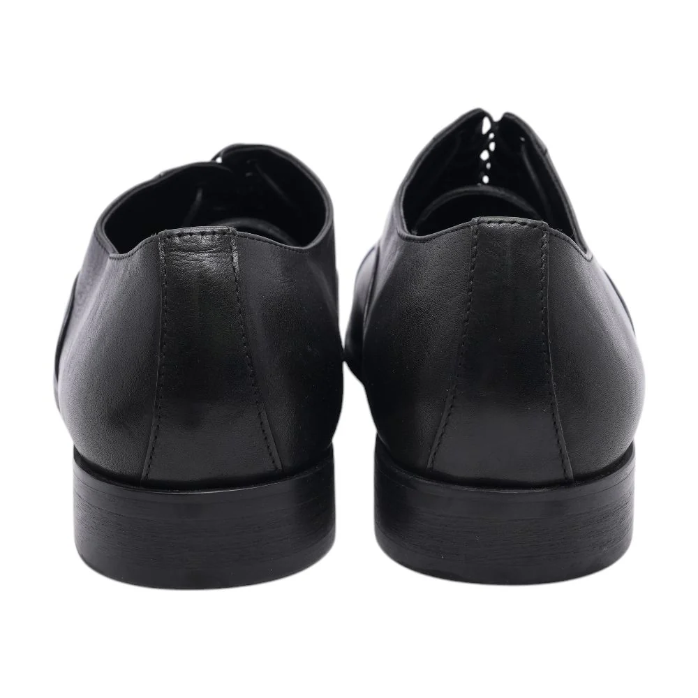 Black Leather Derby/oxford Dress Shoes - Image 3