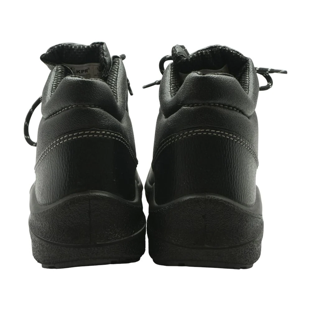 Black Leather Lace Up Boots - Image 2