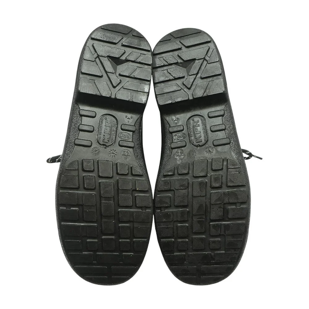 Black Leather Lace Up Boots - Image 3