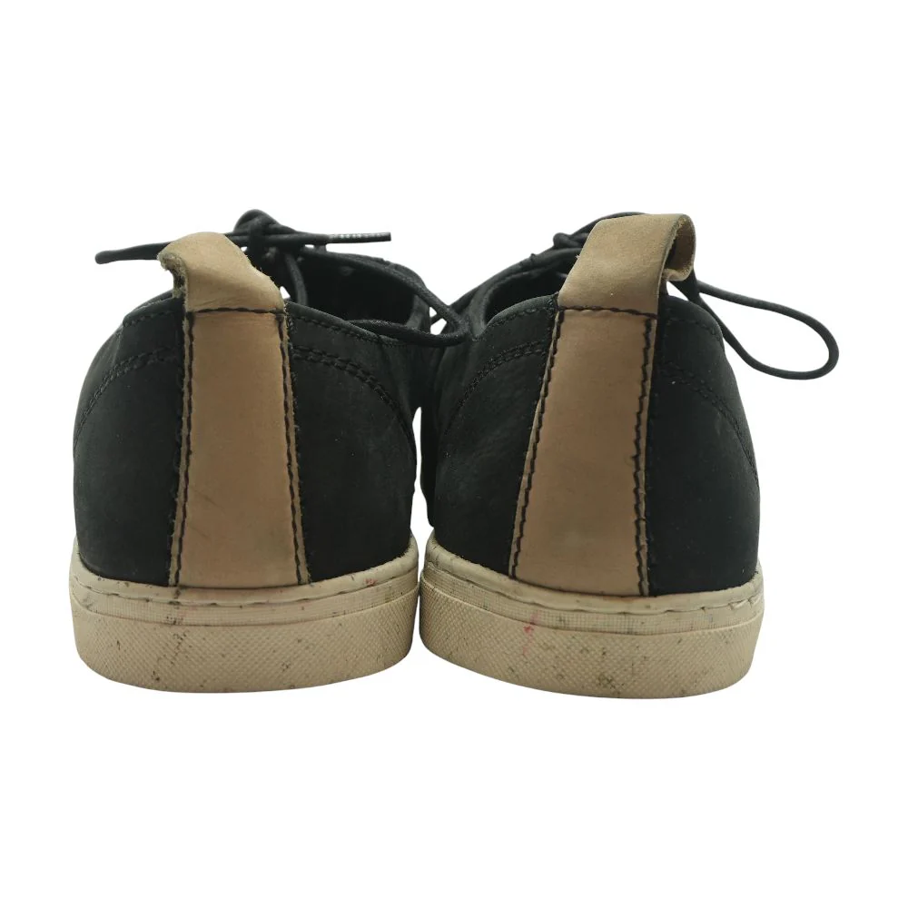 Black Leather Lace Up Casual Shoes - Image 2