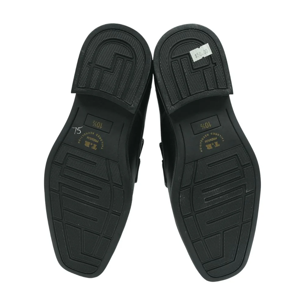 Black Leather Loafer Dress Shoes - Image 3