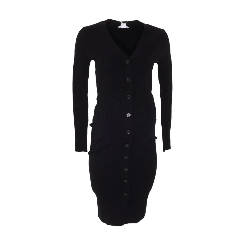 Black Maternity Midi Dress