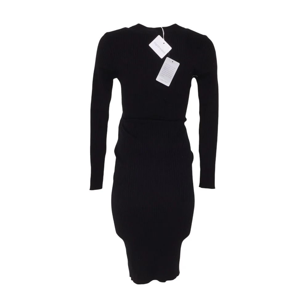 Black Maternity Midi Dress - Image 3
