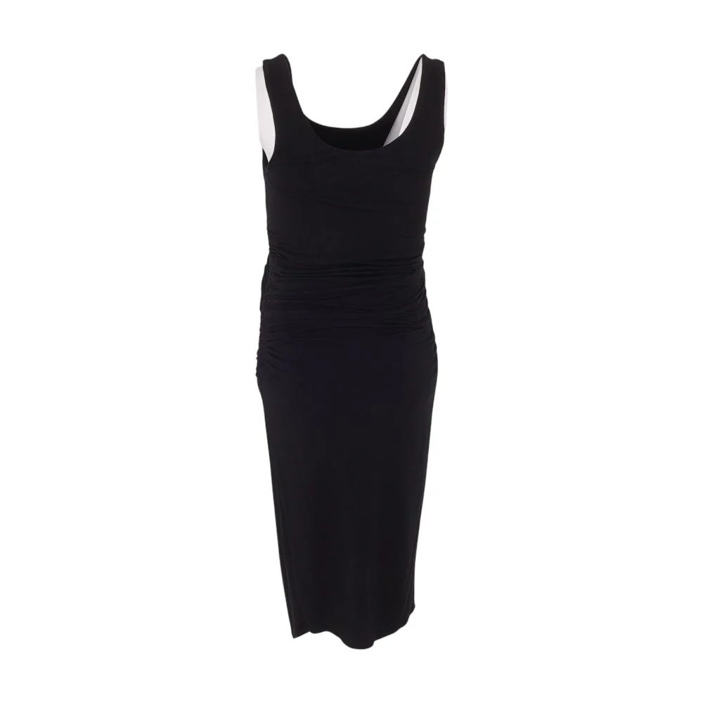 Black Maternity Midi Dress - Image 3