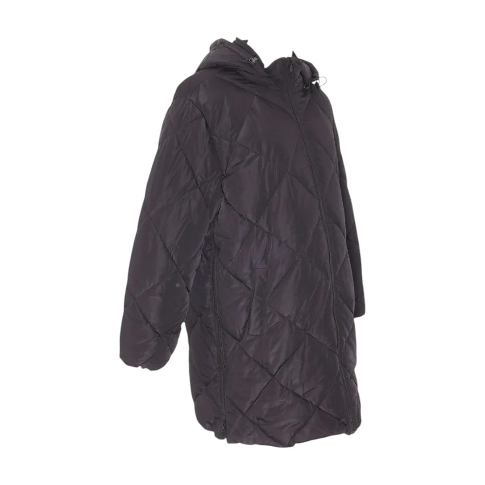Black Maternity Puffer Coat - Image 2