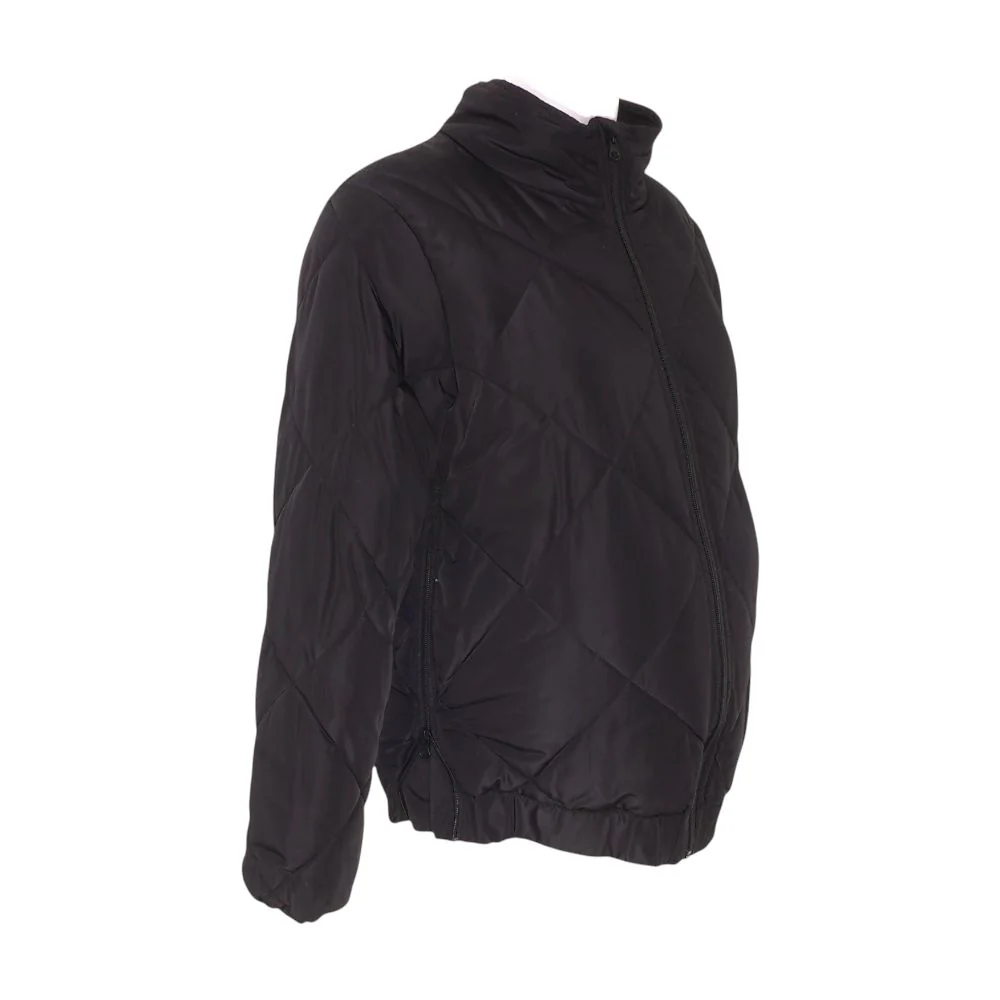 Black Maternity Puffer Jacket - Image 2
