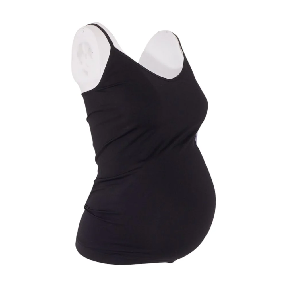 Black Maternity Solid Camisole - Image 2