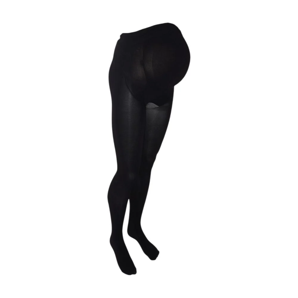 Black Maternity Solid Hosiery - Image 2