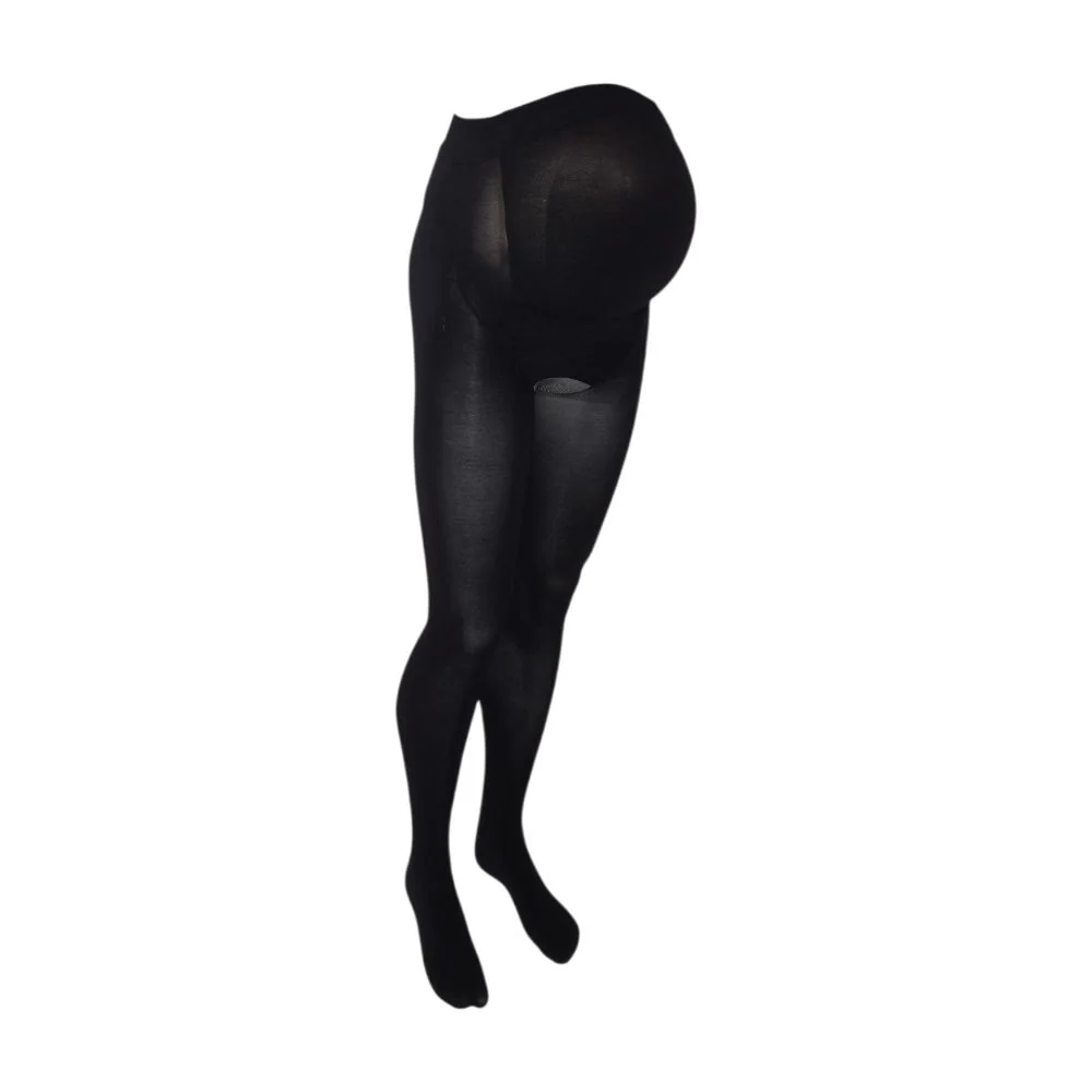 Black Maternity Solid Hosiery - Image 2